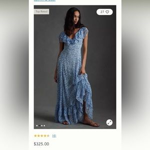 Sachin and Babi blue and white dress